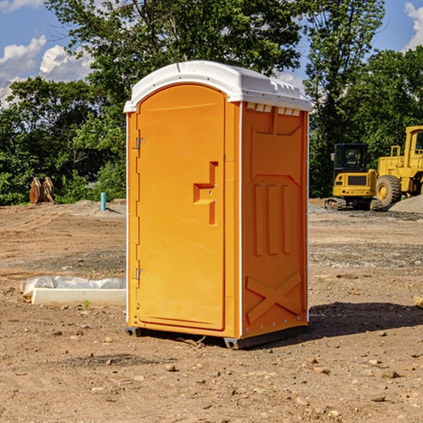 how often are the portable restrooms cleaned and serviced during a rental period in Lincoln County